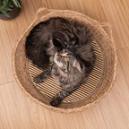 Handwoven Rattan Straw Cat Bed