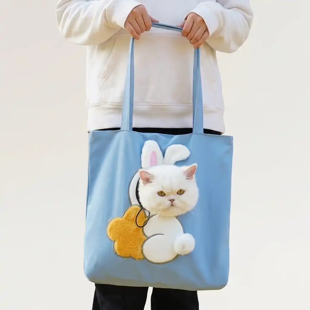 Pop-Out Cat Carrier Tote Bag