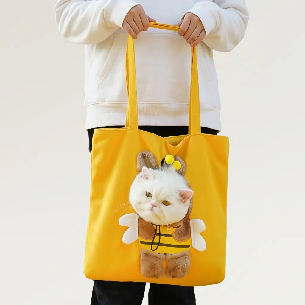 Pop-Out Cat Carrier Tote Bag