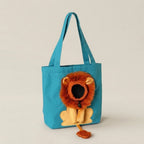 Lion Pop-Out Cat Carrier Tote Bag