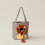 Lion Pop-Out Cat Carrier Tote Bag