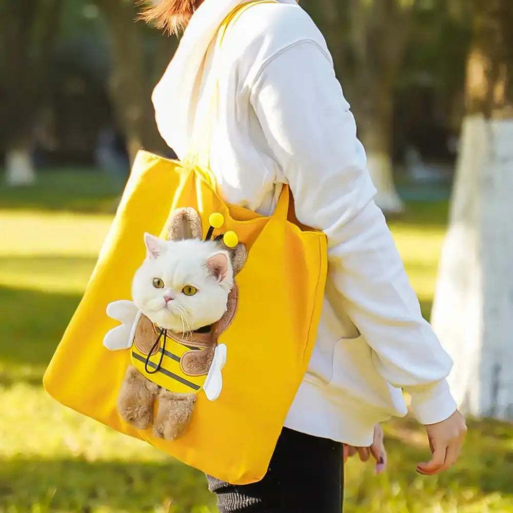 Pop-Out Cat Carrier Tote Bag