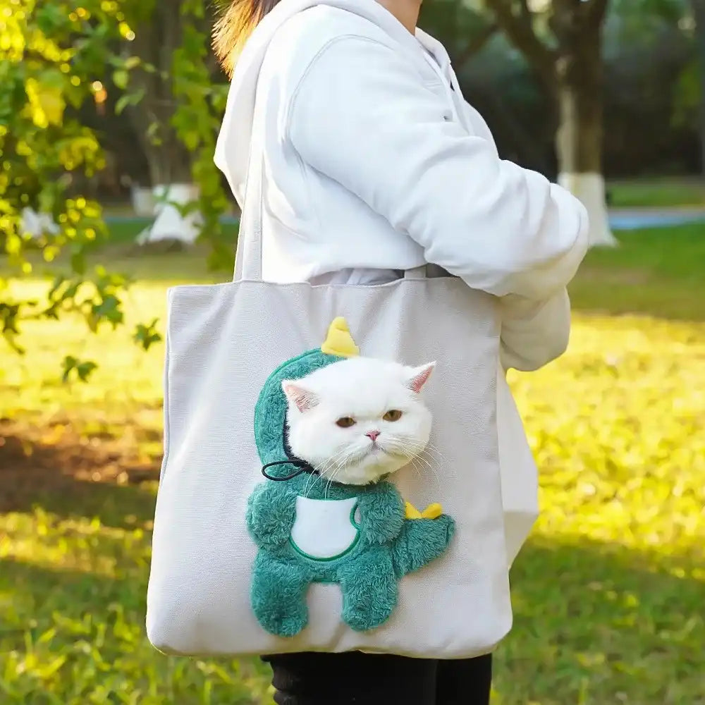 Pop-Out Cat Carrier Tote Bag