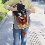 Lion Pop-Out Cat Carrier Tote Bag