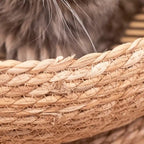 Handwoven Straw Cat Bed